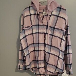 Pink Plaid Button Down Shirt